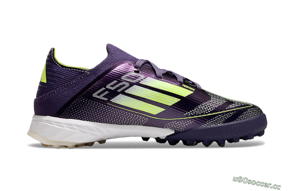 Kids Kids Adidas F50 Elite TF Artificial Turf Low-Tops Football Shoes - Purple/Green/White 6