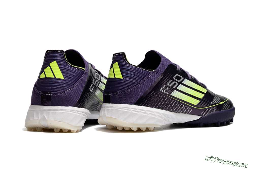 Kids Kids Adidas F50 Elite TF Artificial Turf Low-Tops Football Shoes - Purple/Green/White 7