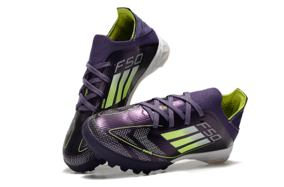 Kids Kids Adidas F50 Elite TF Artificial Turf Low-Tops Football Shoes - Purple/Green/White
