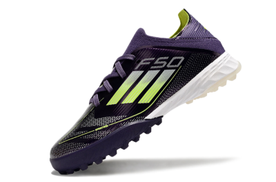 Kids Kids Adidas F50 Elite TF Artificial Turf Low-Tops Football Shoes - Purple/Green/White