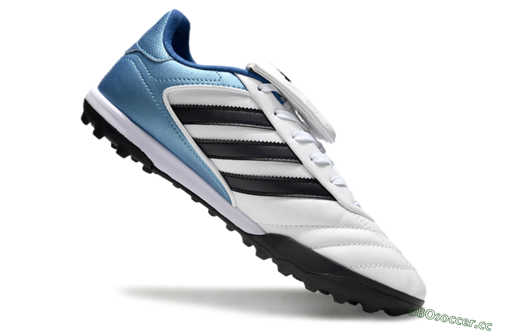 Men's Adidas Copa Gloro 2 TF Artificial Turf Low-Tops Football Shoes - White/Black/Blue 4