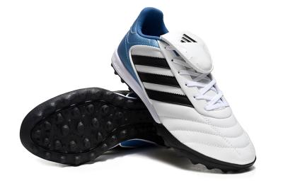Men's Adidas Copa Gloro 2 TF Artificial Turf Low-Tops Football Shoes - White/Black/Blue