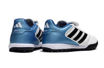 Men's Adidas Copa Gloro 2 TF Artificial Turf Low-Tops Football Shoes - White/Black/Blue