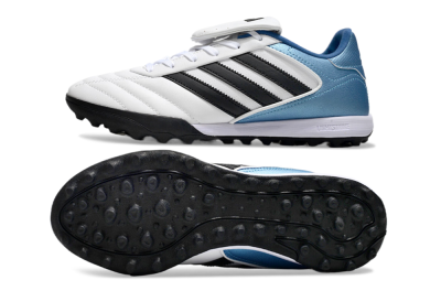 Men's Adidas Copa Gloro 2 TF Artificial Turf Low-Tops Football Shoes - White/Black/Blue