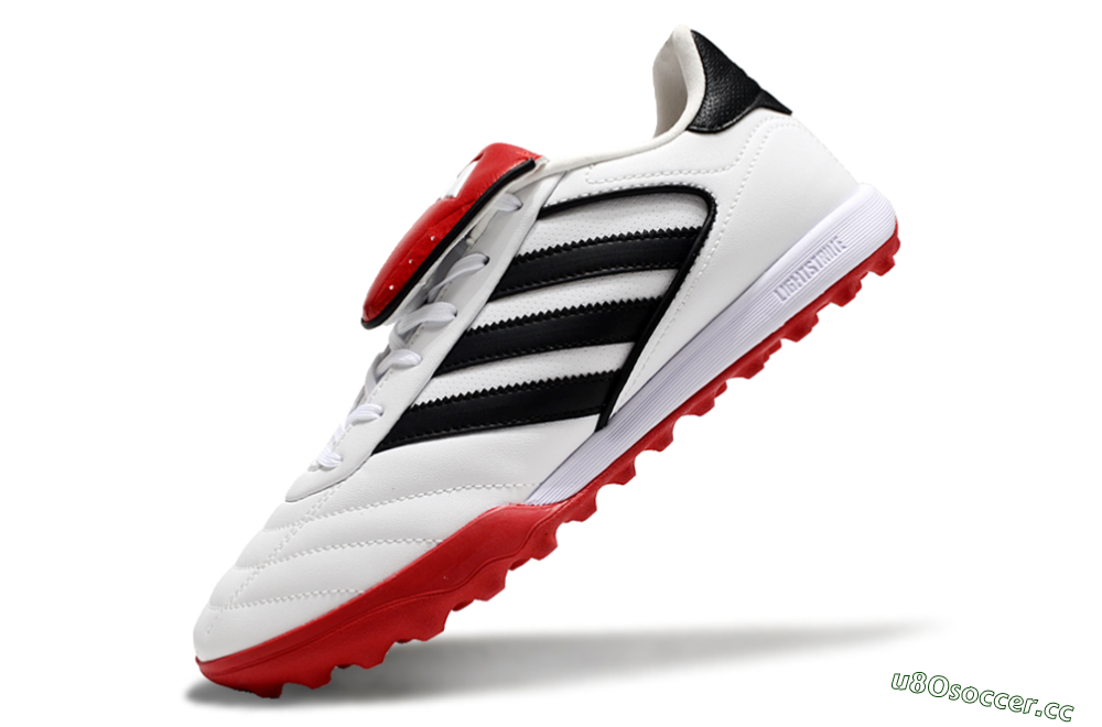 Men's Adidas Copa Gloro 2 TF Artificial Turf Low-Tops Football Shoes - White/Black/Red 5