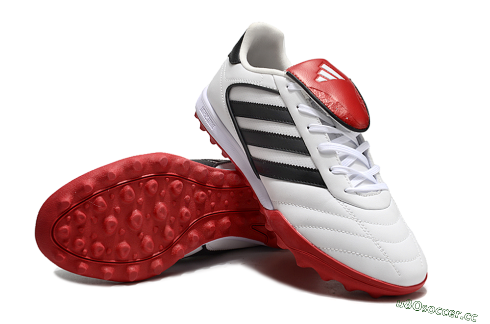 Men's Adidas Copa Gloro 2 TF Artificial Turf Low-Tops Football Shoes - White/Black/Red 3