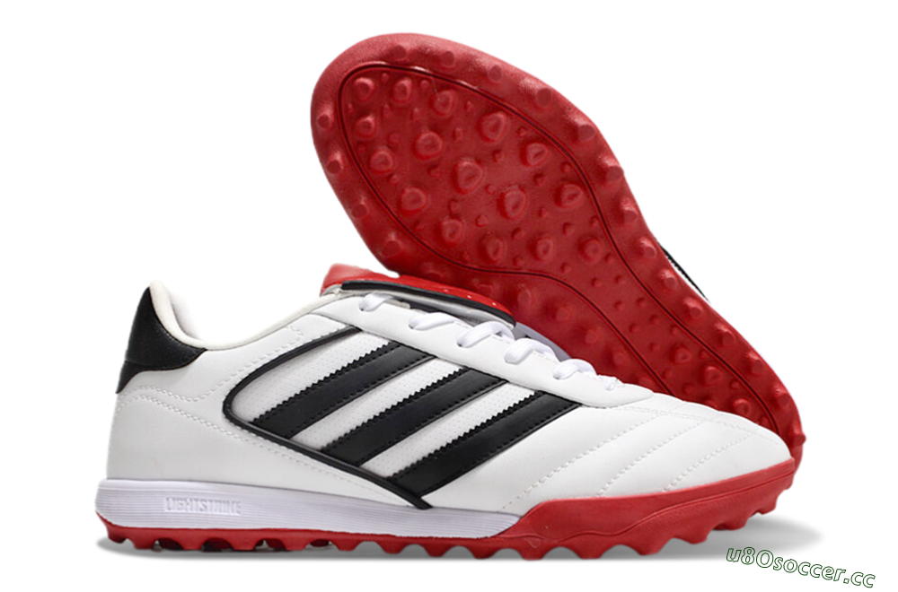 Men's Adidas Copa Gloro 2 TF Artificial Turf Low-Tops Football Shoes - White/Black/Red 2