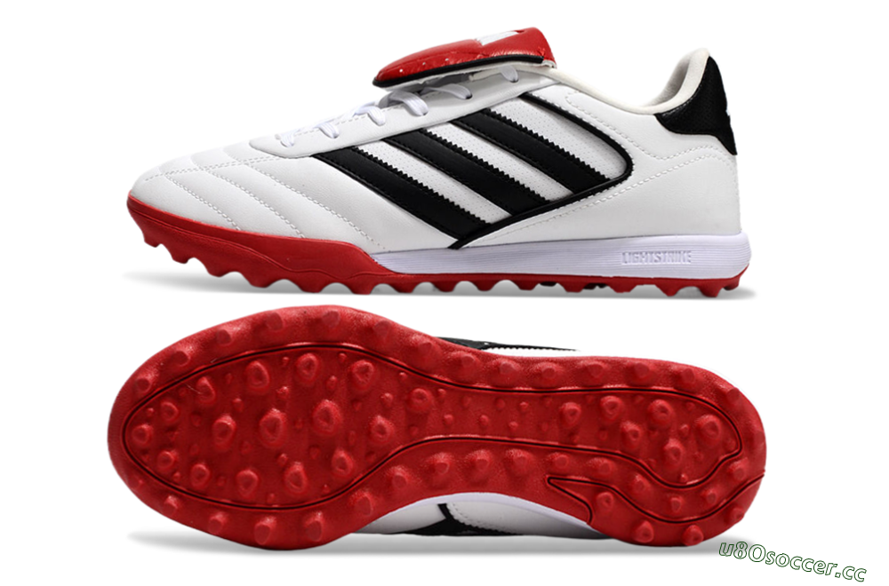 Men's Adidas Copa Gloro 2 TF Artificial Turf Low-Tops Football Shoes - White/Black/Red 1