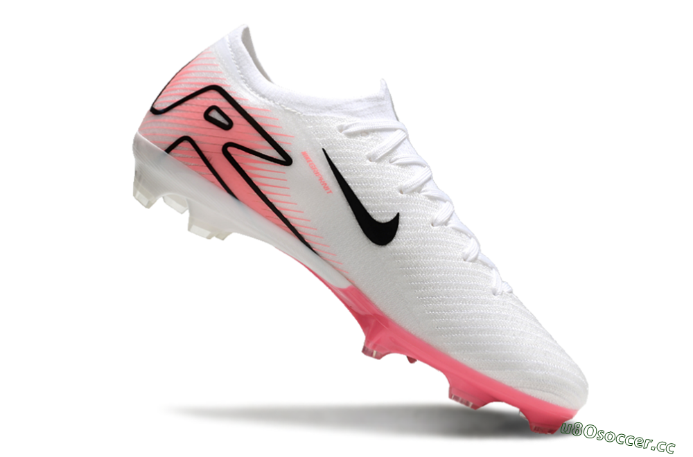 Men's Nike Air Zoom Mercurial Vapor 16 Elite FG Firm Ground Low-Tops Football Boots - White/Pink/Black 4