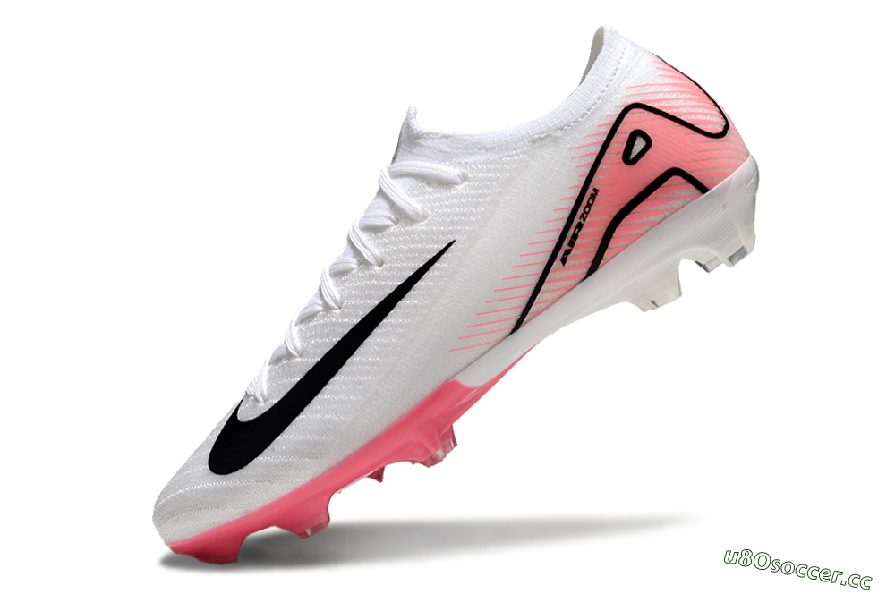 Men's Nike Air Zoom Mercurial Vapor 16 Elite FG Firm Ground Low-Tops Football Boots - White/Pink/Black 5