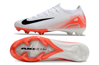 Men's Nike Air Zoom Mercurial Vapor 16 Elite FG Firm Ground Low-Tops Football Boots - White/Orange/Black