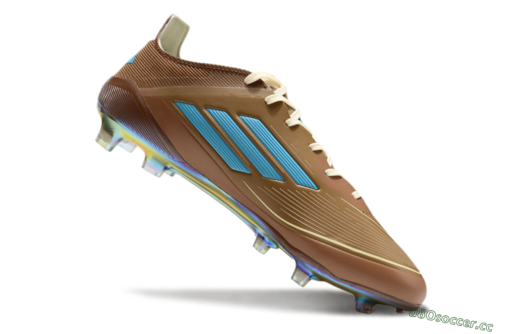 Men's Adidas F50 Elite FG Firm Ground Low-Tops Football Boots - Brown/White/Gold 4