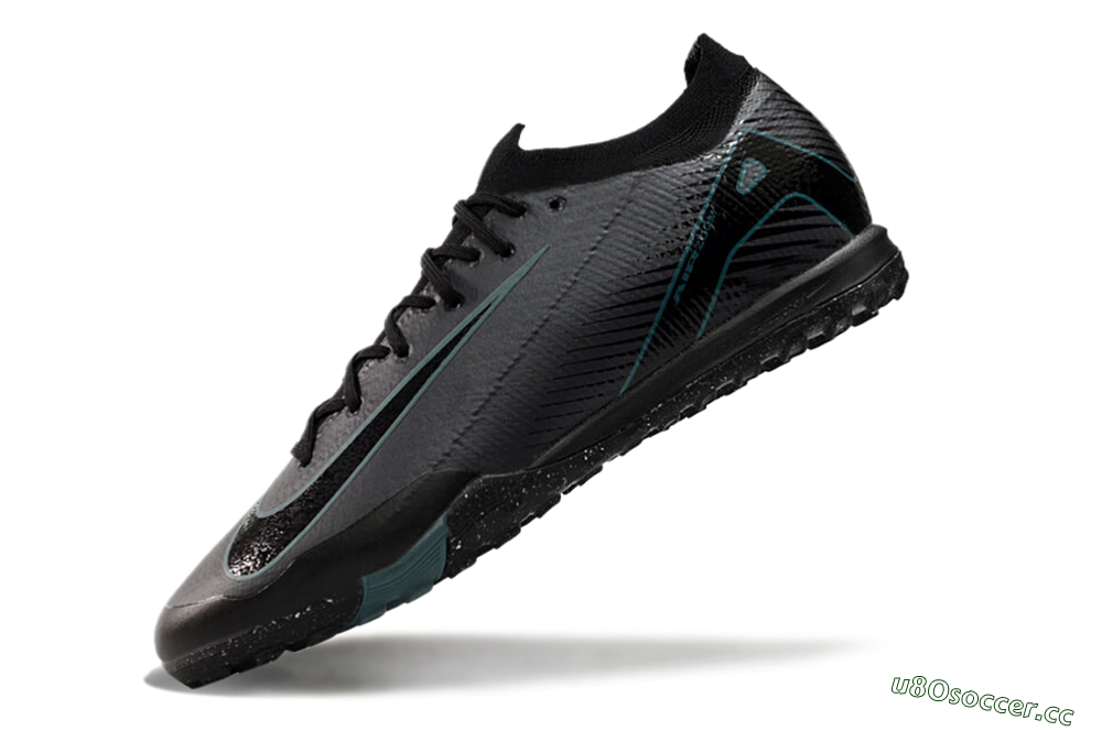 Women's Nike Air Zoom Mercurial Vapor 16 Elite TF Artificial Turf Low-Tops Football Shoes - Grey/Black/Blue 5