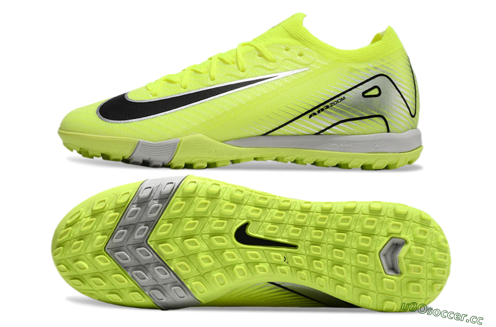 Men's Nike Air Zoom Mercurial Vapor 16 Elite TF Artificial Turf Low-Tops Football Shoes - Yellow/Black/White 8