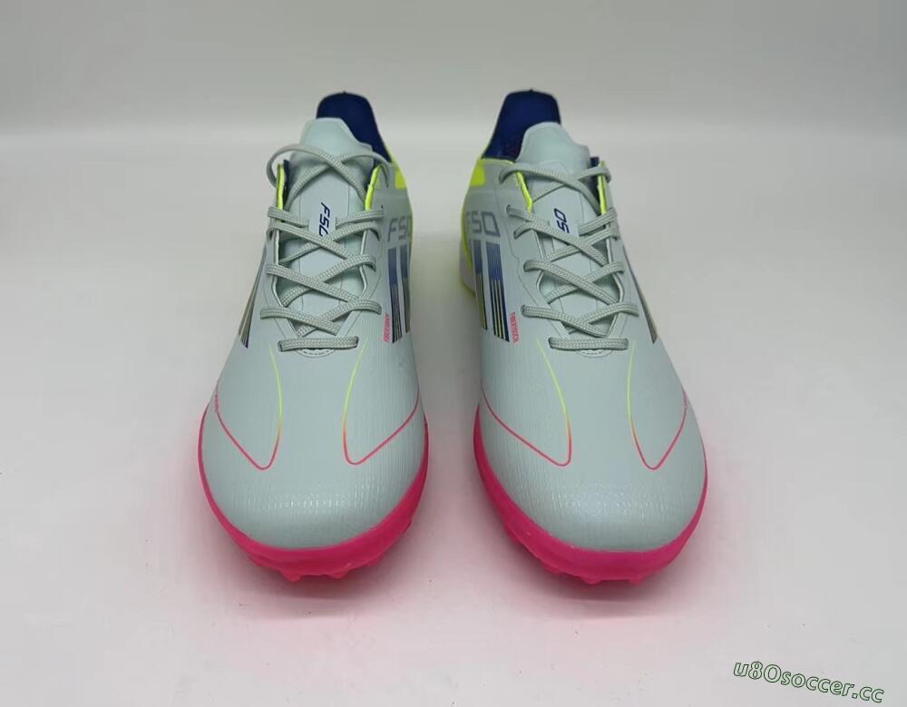 Men's Adidas F50 Pro TF Artificial Turf Low-Tops Football Shoes - Almost Blue/Semi Lucid Blue/Semi Solar Yellow