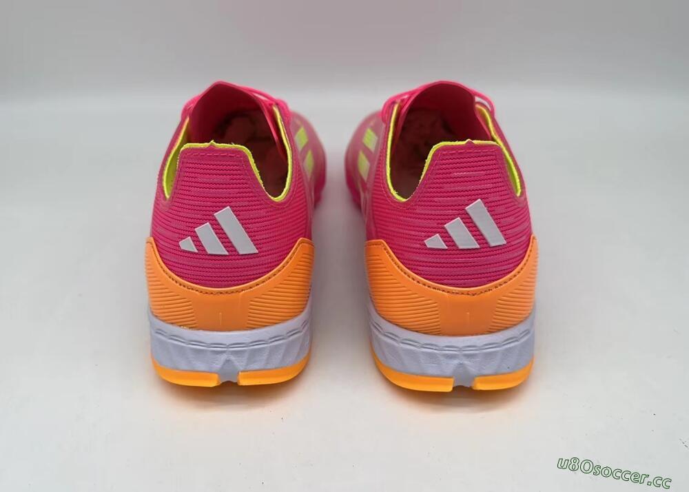 Men's Adidas F50 Elite TF Artificial Turf Low-Tops Football Shoes - Pink/Yellow/Orange
