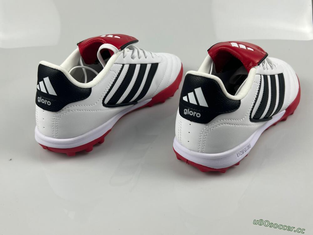 Men's Adidas Copa Gloro 2 TF Artificial Turf Low-Tops Football Shoes - White/Black/Red