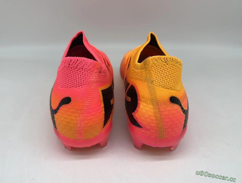 Men's Puma Future Ultimate FG Firm Ground Low-Tops Football Boots - Pink/Yellow/Black