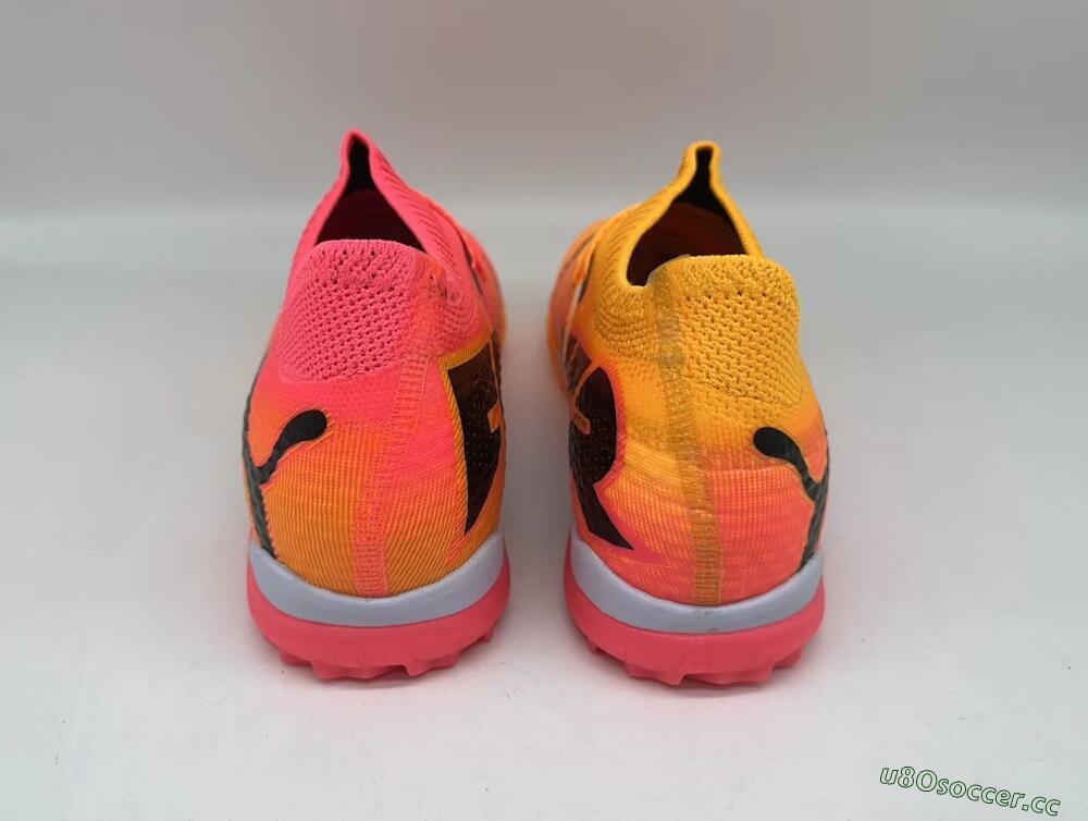 Men's Puma Future 7 Ultimate TF Artificial Turf Low-Tops Football Shoes - Pink/Black/White