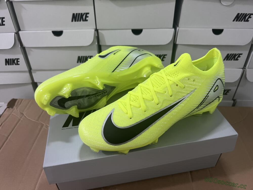 Men's Nike Air Zoom Mercurial Vapor 16 Elite FG Firm Ground Low-Tops Football Boots - Yellow/Black/Silver/Grey