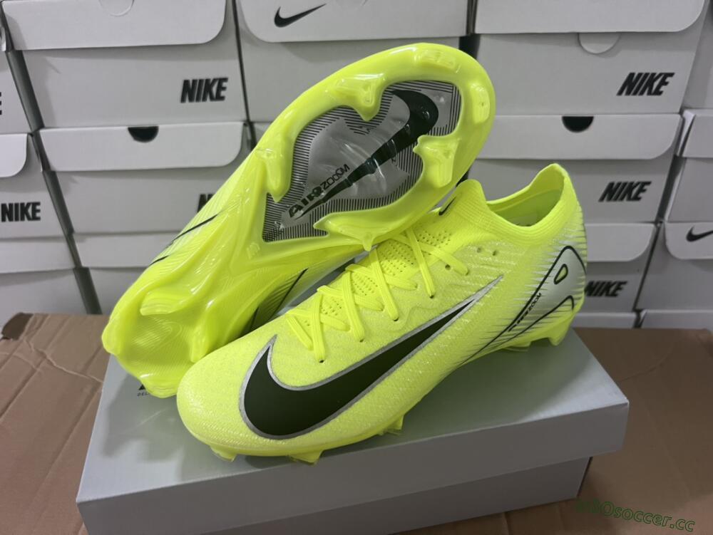 Men's Nike Air Zoom Mercurial Vapor 16 Elite FG Firm Ground Low-Tops Football Boots - Yellow/Black/Silver/Grey