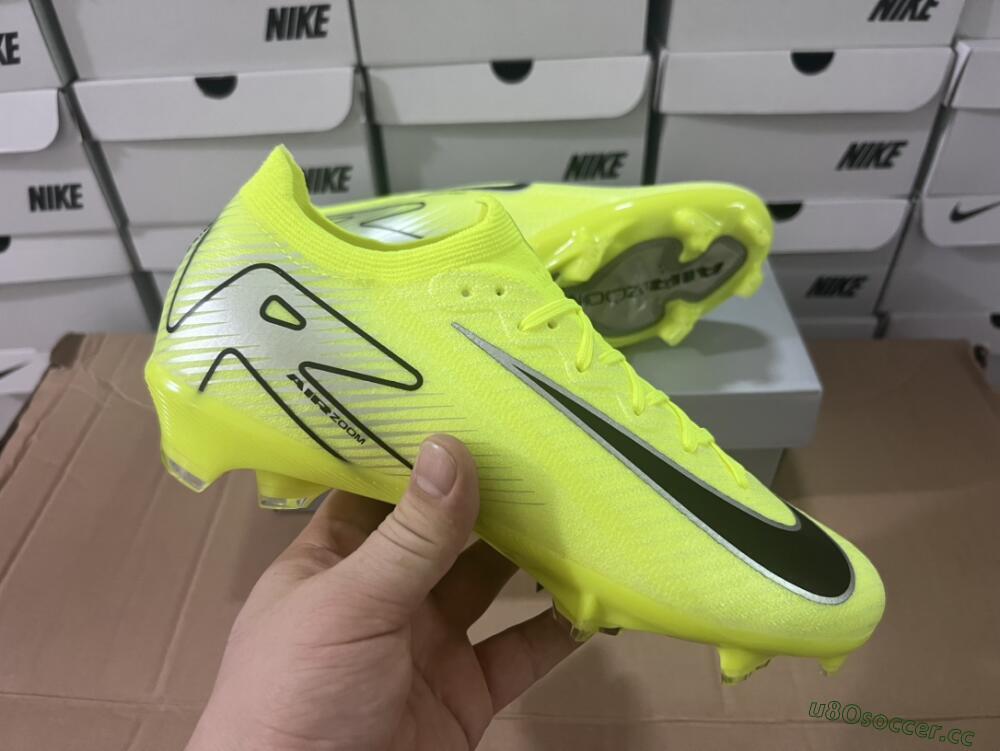 Men's Nike Air Zoom Mercurial Vapor 16 Elite FG Firm Ground Low-Tops Football Boots - Yellow/Black/Silver/Grey