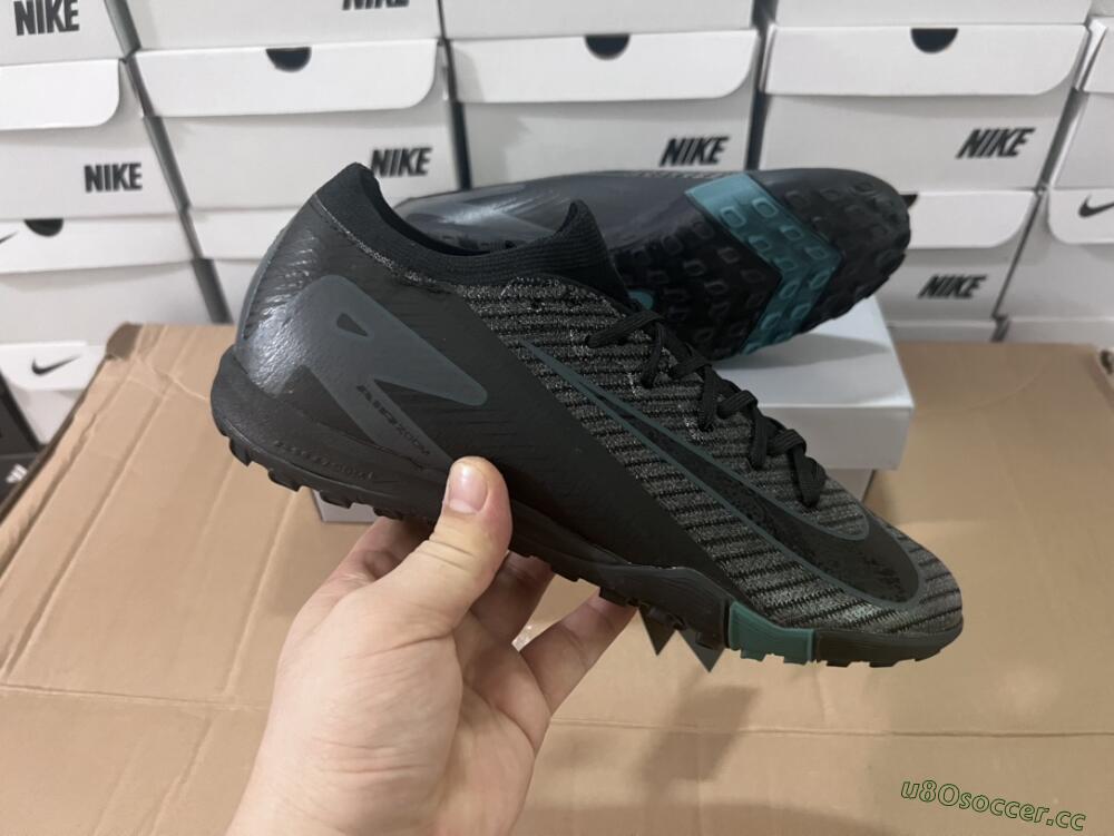 Unisex Nike Air Zoom Mercurial Vapor 16 Elite TF Artificial Turf Low-Tops Football Shoes - Black/Blue/Grey
