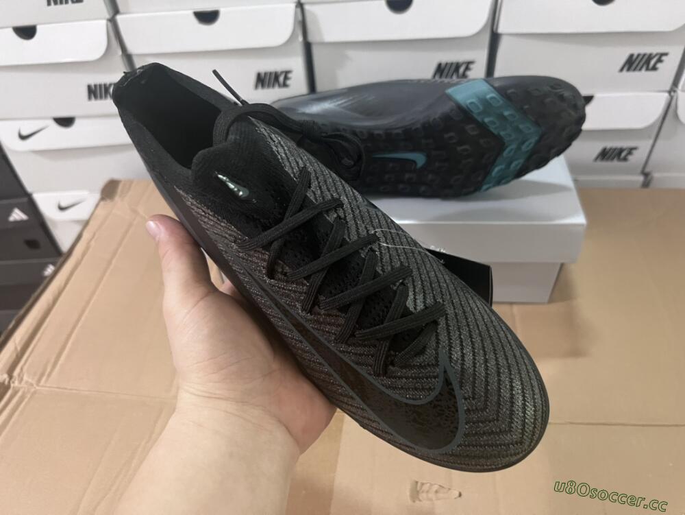 Unisex Nike Air Zoom Mercurial Vapor 16 Elite TF Artificial Turf Low-Tops Football Shoes - Black/Blue/Grey