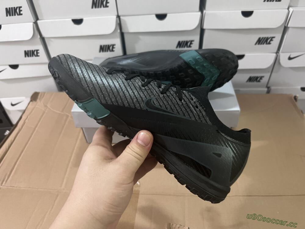 Unisex Nike Air Zoom Mercurial Vapor 16 Elite TF Artificial Turf Low-Tops Football Shoes - Black/Blue/Grey
