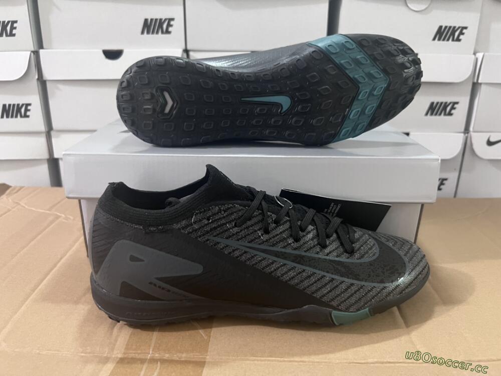 Unisex Nike Air Zoom Mercurial Vapor 16 Elite TF Artificial Turf Low-Tops Football Shoes - Black/Blue/Grey