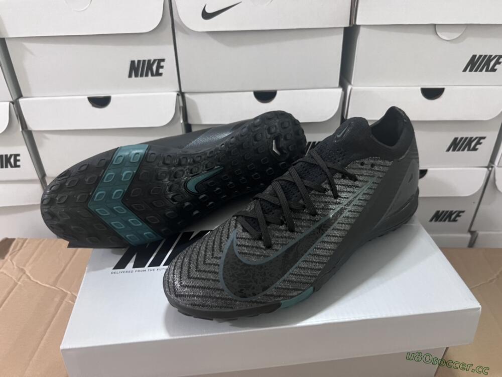 Unisex Nike Air Zoom Mercurial Vapor 16 Elite TF Artificial Turf Low-Tops Football Shoes - Black/Blue/Grey