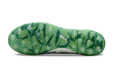 Men's Puma Ultra Ultimate MG Multi Ground Low-Tops Football Boots - White/Black/Green