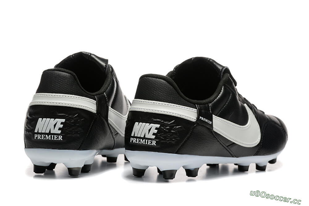 Men's Nike The Premier 3 FG Firm Ground Low-Tops Football Boots - Black/Beige/White 9