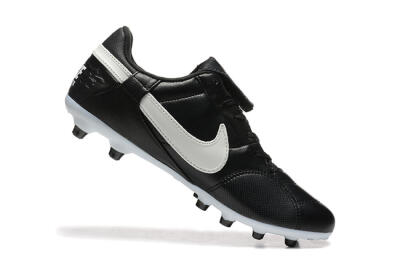 Men's Nike The Premier 3 FG Firm Ground Low-Tops Football Boots - Black/Beige/White