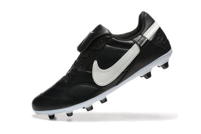 Men's Nike The Premier 3 FG Firm Ground Low-Tops Football Boots - Black/Beige/White
