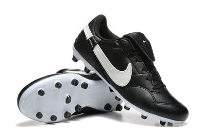 Men's Nike The Premier 3 FG Firm Ground Low-Tops Football Boots - Black/Beige/White