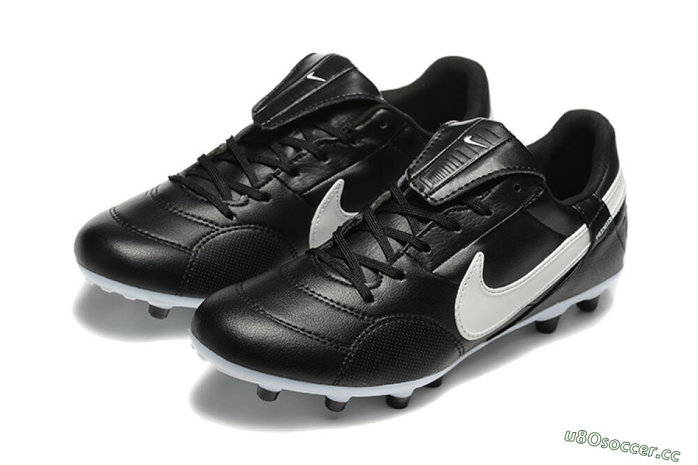 Men's Nike The Premier 3 FG Firm Ground Low-Tops Football Boots - Black/Beige/White 5