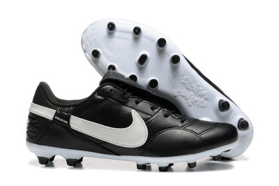Men's Nike The Premier 3 FG Firm Ground Low-Tops Football Boots - Black/Beige/White