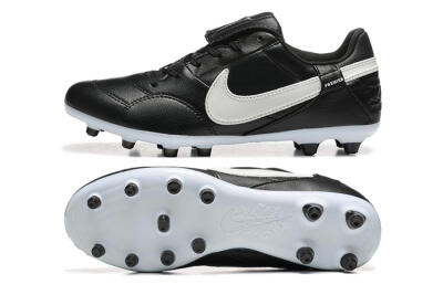 Men's Nike The Premier 3 FG Firm Ground Low-Tops Football Boots - Black/Beige/White