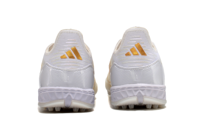 Unisex Adidas F50 Elite TF Artificial Turf Low-Tops Football Shoes - White/Gold