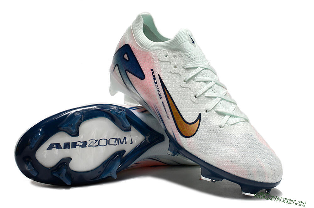 Unisex Nike Air Zoom Mercurial Vapor 16 Elite FG Firm Ground Low-Tops Football Boots - Jade/Gold/Pink/Blue 3