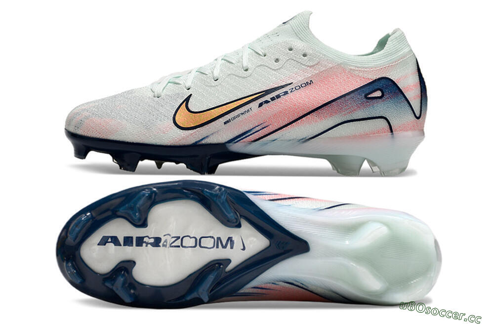 Unisex Nike Air Zoom Mercurial Vapor 16 Elite FG Firm Ground Low-Tops Football Boots - Jade/Gold/Pink/Blue 1