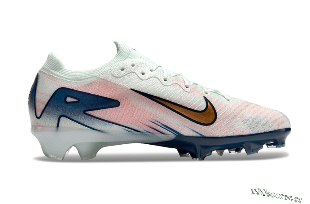 Unisex Nike Air Zoom Mercurial Vapor 16 Elite FG Firm Ground Low-Tops Football Boots - Jade/Gold/Pink/Blue 7
