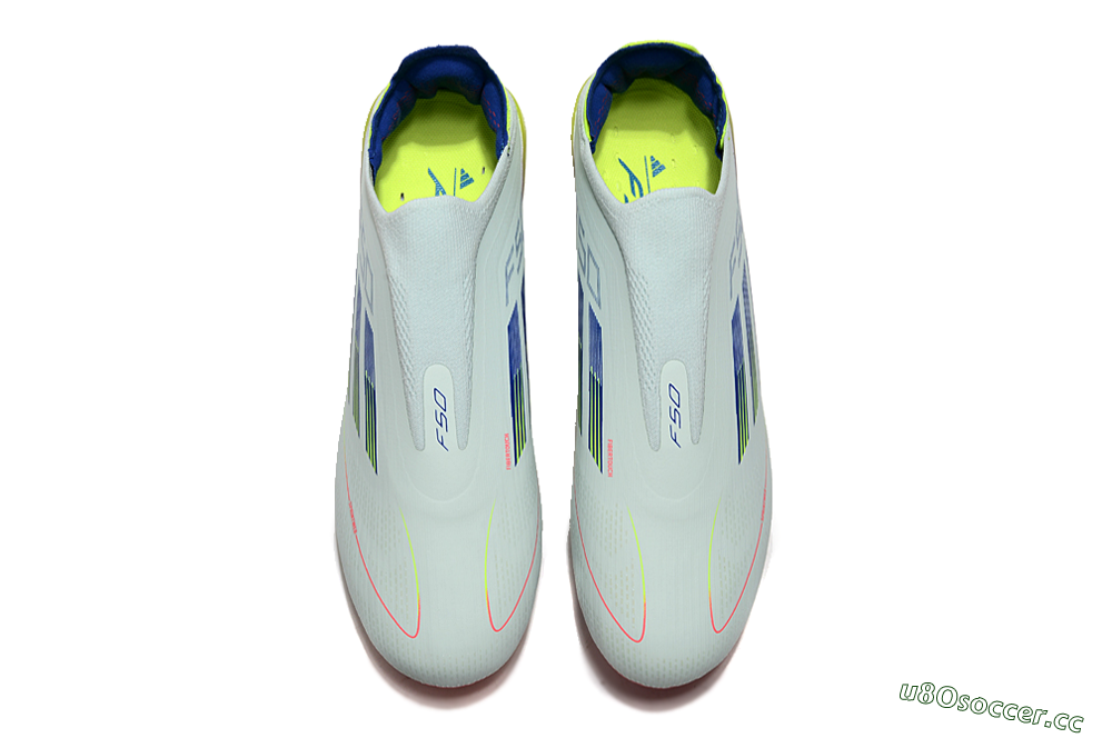 Unisex Adidas F50 Elite Laceless FG Firm Ground Low-Tops Football Boots - Jade/Blue/Yellow 4
