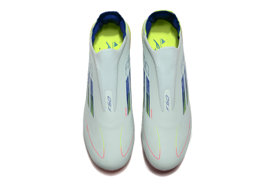 Unisex Adidas F50 Elite Laceless FG Firm Ground Low-Tops Football Boots - Jade/Blue/Yellow