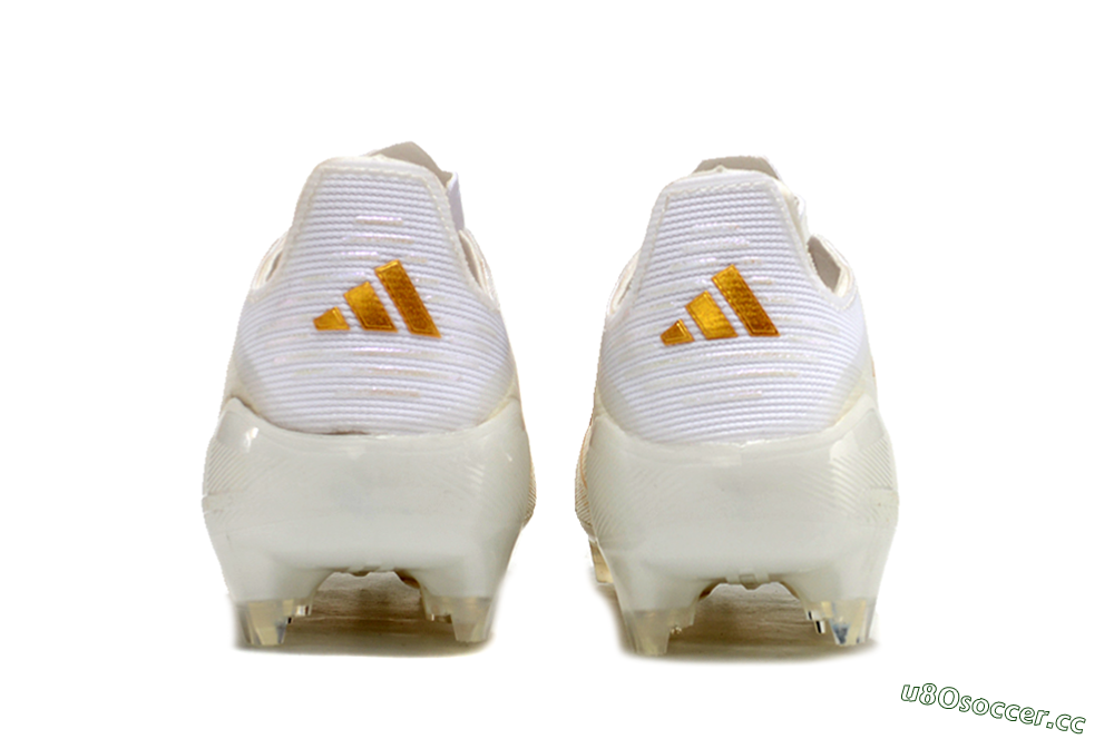 Unisex Adidas F50 Elite FG Firm Ground Low-Tops Football Boots - White/Gold 5