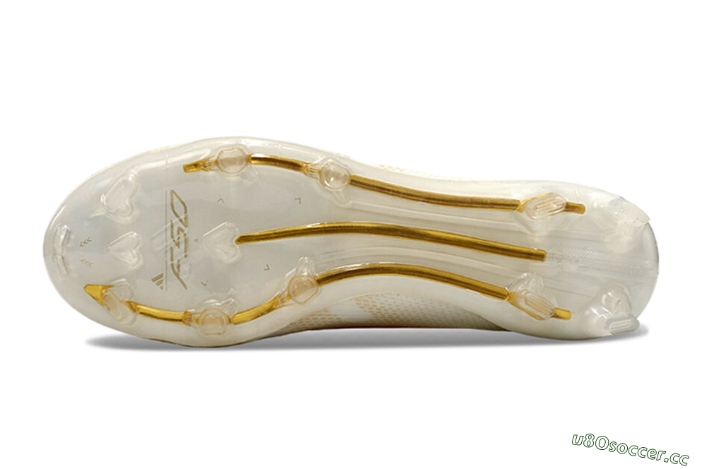 Unisex Adidas F50 Elite Laceless FG Firm Ground Low-Tops Football Boots - White/Gold 6