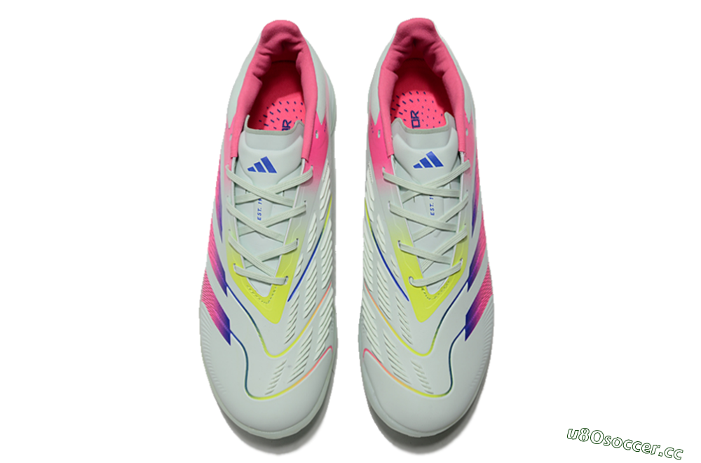 Unisex Adidas Predator 24 Elite TF Artificial Turf Low-Tops Football Shoes - Jade/Pink/Purple 4