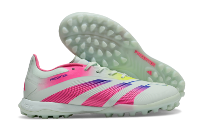Unisex Adidas Predator 24 Elite TF Artificial Turf Low-Tops Football Shoes - Jade/Pink/Purple