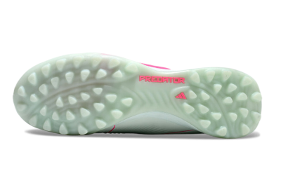 Unisex Adidas Predator 24 Elite TF Artificial Turf Low-Tops Football Shoes - Jade/Pink/Purple